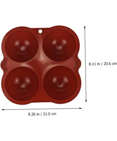 Milisten 2pcs Cake Mold Semicircle for Chocolate Dome Mousse Cupcake Pan Half Sphere Silicone Molds for Soap Round Cake Pan Red Handmade Soap Food Grade Silicone Pudding Mold - Buy Online on GoSupps.com