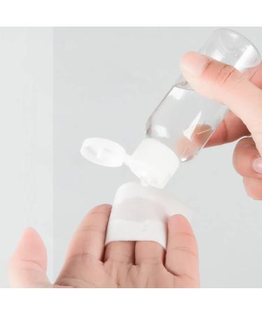Zeoabsy 6 Pack 50ml Transparent PET Plastic Bottles - Portable Cosmetic Travel Container with Black Lid - Buy Online on GoSupps.com