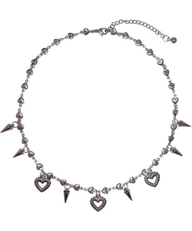 Oralgo Heart-Trailer Necklace | Trendy Punk Choker Chain for Women & Girls | Versatile Metal Accessory - Buy Online on GoSupps.com