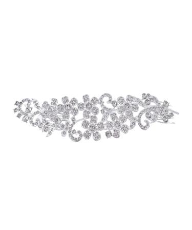 Mikinona Crystal Hair Comb Floral Headpiece Bridal Hair Comb Flower Crystal Hair Accessories Bridal Hair Accessories Wedding Hair Clip Crystal Hair Clips Manual The Photo Rhinestone Bride