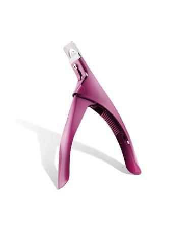 HCHGJKN Nail Clippers Professional Nail Art Clipper Special type U word False Tips Edge Cutters Manicure Colorful Stainless Steel Nail Art Tools(Red)