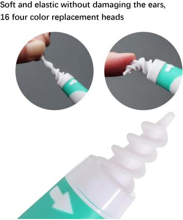 GWAWG Ear Wax Removal Tool Set - 16 Washable Soft Silicone Tips Stainless Steel Cleaner Spiral Ear Cleaner & Brush for Kids | Safe & Effective Ear Care - Buy Online on GoSupps.com