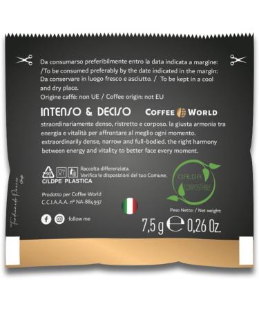  Coffee World COFFEE WORLD Pack of 100 pods intense and decisive taste reusable paper filter pods ESE44 format 7.5 g - Buy Online on GoSupps.com