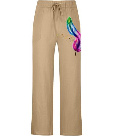 Shop Men's 54 Cotton Linen Pants with Lace Pockets | Summer 3/4 Training Pants & Comfort Fit | A1-Khaki Color - Buy Online on GoSupps.com
