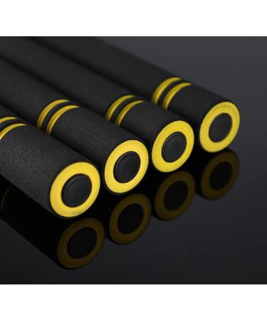 Steel Chain Safe Foam Rubber Training Nunchakus for Kids & Beginners | Martial Arts Set - 2 Pcs Black+Yellow - Buy Online on GoSupps.com