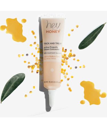 Hey Honey Trick and Treat Full Coverage Concealer for Rosacea, Acne, Dark Spots - Light to Medium Tone - 0.5 Fl Oz - Buy Online on GoSupps.com