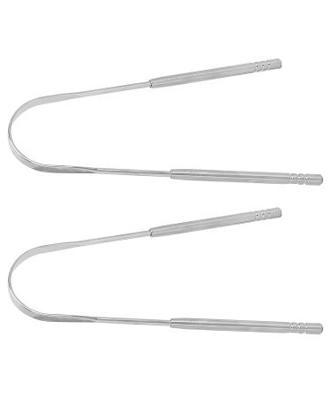U-Shaped Tongue Scraper 2-Pack | Stainless Steel Oral Care Tool for Fresh Breath | Reusable & Easy to Clean - Buy Online on GoSupps.com
