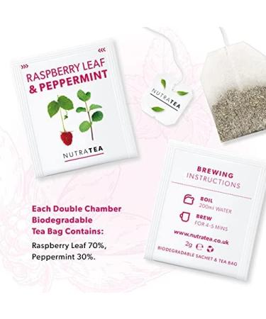 Nutra Tea - Raspberry Leaf & Peppermint Tea - Raspberry Leaf Tea For Pregnancy & Expectant Mothers - 120 Tea Bags - Herbal Tea - (6 Pack) 20 Count (Pack of 6) - Buy Online on GoSupps.com