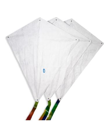 Cim dragon kits - 3 pieces - Fixi -m - complete sets for tinkering yourself - each kite with 60x66cm kite sail x 20m dragon cord on handle and 250cm long dragon tails - handicraft kite - craft dragon Fixi 3 pieces