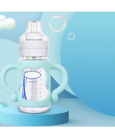 NUOBESTY Glass Water Bottle Sleeve 2Pcs Baby Bottle Handles Silicone Bottle Handles Standard Baby Bottles for Wide- Neck Baby Bottles (Blue) Baby Bottle Holder Grip - Buy Online on GoSupps.com