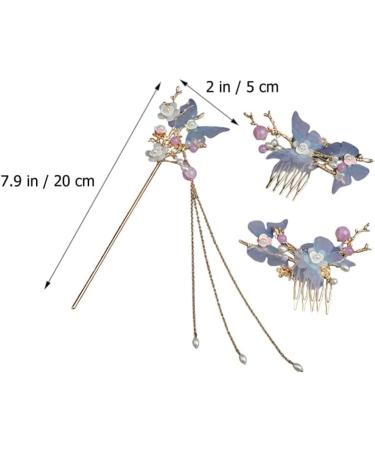 LALAFINA 1 Set Hair Comb Gold Hair Accessories Women Hair Accessories Hair Accessory for Women Antique Hair Sticks for Buns Vintage Hair Pin Hair Fork Alloy Girl Bride Chopsticks - Buy Online on GoSupps.com