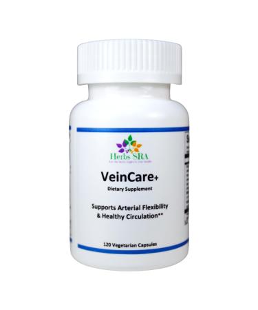 Herbs SRA VeinCare+ Circulation Support Supplement with Rutin Horse Chestnut Grape Seed & Bilberry Supports Arterial Flexibility and Healthy Circulation 120 Vegetarian Capsules