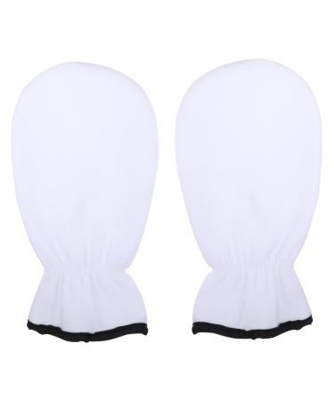 minkissy 2 Pairs Exfoliating Hand Mask Rough Hand Care Gloves Guantes Desechables Gel Hand Gloves Exfoliating Mitts Black Cotton Gloves Women Gloves Disposable Miss White Spa Flannel