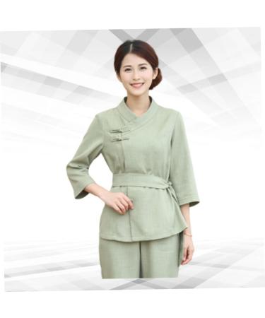minkissy 1 Set Spa Robe Hair Salon Cape Spa Kit Salon Pants Hair Salon Smock Hair Dyeing Apron Beautician Smock Wear Spa Cloth Grooming Kit Hairdressing Hair Cutting Apron Tops Protection L Green - Buy Online on GoSupps.com