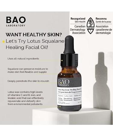 Lotus Squalane Healing Facial Oil - Hydrating & Soothing for All Skin Types (15ML) | Vitamin Rich Moisturizer for Dry Oily & Acne Prone Skin - Buy Online on GoSupps.com