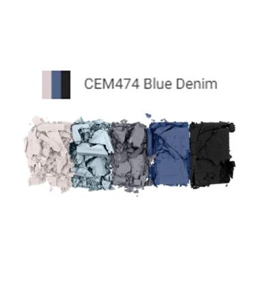 L.A. COLORS Matte Eyeshadow Palette - 5 Color Options + Free Zipper Bag (CEM474 Blue Denim) | International Shipping Available - Buy Online on GoSupps.com
