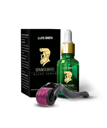 Luis Bien - Beard Growth & Care Kit - Strengthens and Nourishes - Serum Oil + Dermarolller - 20ml
