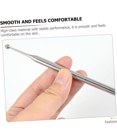 Mobestech Ear Cleaner & Back Massager Stick - Manual Massage Pen for Face & Body Acupuncture Stainless Steel 13x0.6cm - International Shipping - Buy Online on GoSupps.com
