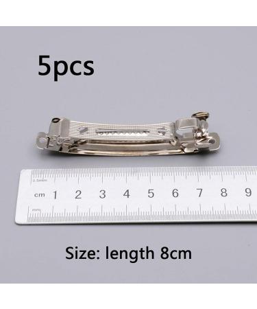 5Pcs Metal Barrette Automatic Spring Hair Clips - French Hair Clips for DIY Craft | International Shipping Available - Buy Online on GoSupps.com
