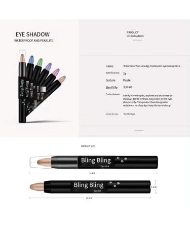 Cystroid Pencil - 15 Colors Ultra Pigmented Glitter Eyeshadow Pen | Shimmer & Blid Shadow Makeup - Buy Online on GoSupps.com