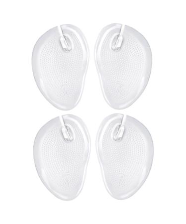 FRCOLOR 4pcs Palm Rest Thong Sandal Cushion Beach Sandal Silicone Shoe Inserts Toe Protectors for Flip-Flops Foot Pad Adhesive Foot Cushions Half Size Pad Non-Slip