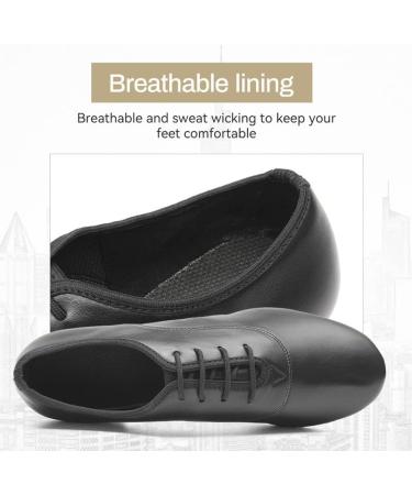 JUODVMP Men's Black Dance Shoes - Modern Latin Jazz Salsa Tango & Ballroom - Buy Online on GoSupps.com