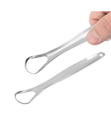 2-Pack Stainless Steel Tongue Cleaners - 100% BPA-Free Reduces Bad Breath Freshens Breath - Buy Online on GoSupps.com
