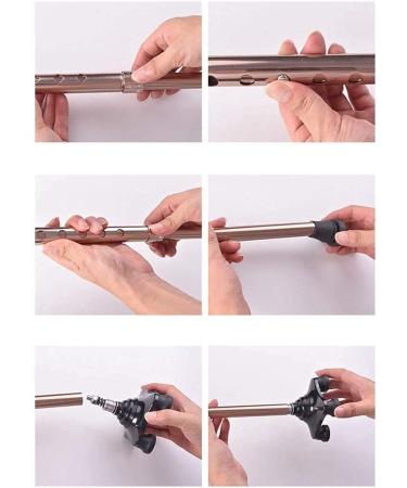 Walking Stick Walkers for seniors Cane Elderly Crutches Aluminum Alloy Adjustable Base T- Handle Lighted Walking Stick 10- Speed Expansion Three- Legged Interchange Length 76-99 cm Wine red Black Eld - Buy Online on GoSupps.com