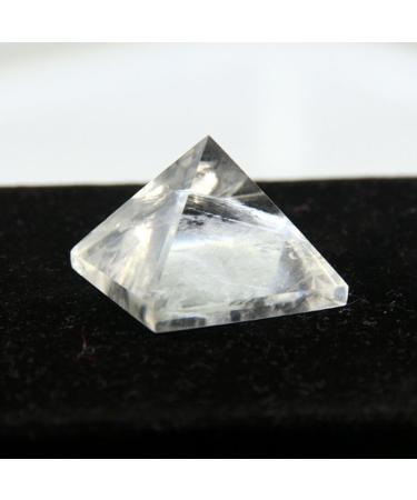 1pc Natural Transparent Quartz Crystal Pyramid Clear Reiki Natural White Crystal Pyramid raw Stone polishing - (Size: 3.5cm) Natural Luster