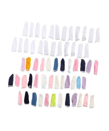NOLITOY Protectors 100pcs Pure Cotton Cots Major Glove Assorted Color 6.6x2.3x0.1cm
