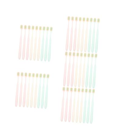 JECOMPRIS 45 STK tooth cleaning with wide and thin toothbrush the thrill thrilled camping toothbrush soft toothbrushes for adult manual brush head toothbrush set travel plastic (1 Pack) as shown x 5 pieces