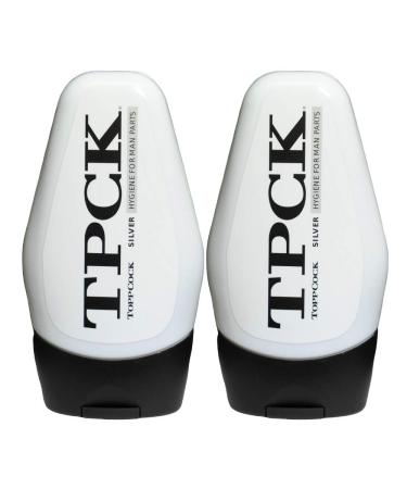 TPCK ToppCock Silver Leave-On Hygiene Gel for Man Parts 90ml Odor Neutralizer Male Care Moisturizing Body Hygiene (Pack of 2)