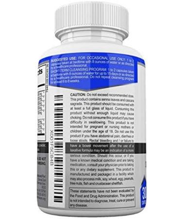 Eternal Zen 15 Day Colon Cleanser Detox - Fast Acting Natural Laxative with Senna for Constipation Relief - 30 Capsules - Buy Online on GoSupps.com