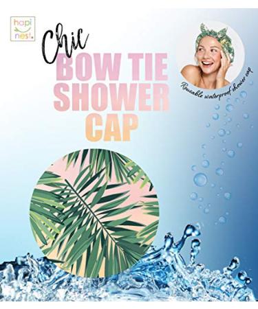 Waterproof Reusable Large Shower Cap for Women with Long Hair - Cute Palm Leaf Design - Buy Online on GoSupps.com