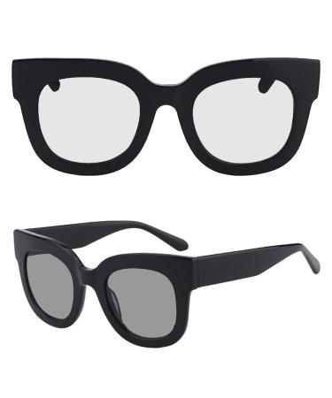 Blue Light Blocking Photochromic Glasses - Model A8045 Black