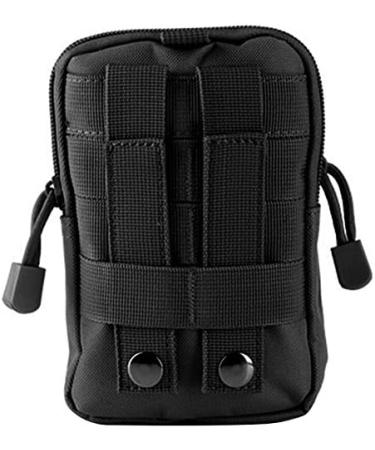 Tactical Molle Pouch Bag - EDC Utility Waist Pack for Camping Hiking - Cell Phone Holder - Black - Buy Online on GoSupps.com