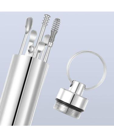 Portable Ear Cleaner Stainless Steel Ear Spoon Set Stainless Steel Ear Wax Remover Reusable Stainless Steel Ear Wax Remover Set Ear Wax Easily Removed Ideal for Personal and Home Use(6pcs-Opp) - Buy Online on GoSupps.com