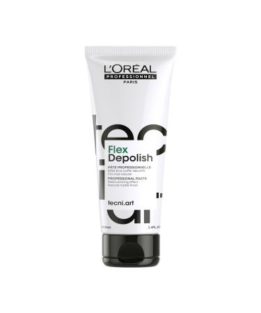 L'Or al Professionnel Flex Depolish Destructuring & Modulable Hair Paste Strength 4 Flexible Hairstyles & Modulable Looks Styled-Disstyled Effects Matte & Natural Finish Tecni Art 100 ml