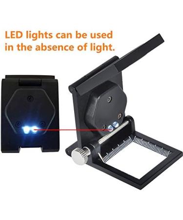 1pc 10X Magnifier LED Three Folding Magnifier Magnifying Glass with Scale Magnifying Glass for Cloth Jewelers Watch - Buy Online on GoSupps.com