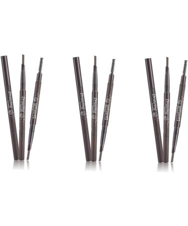 Healvian 3pcs 2 1 Eye Brow Brush Eyebrow Brush Pen Eyebrow Spoolie Brush Eyebrow Filler Eyebrow Makeup Stand 1 count (Pack of 1) As Shownx3pcs - Buy Online on GoSupps.com