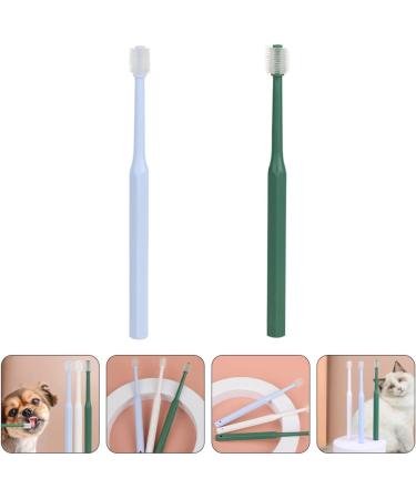 WOONEKY 2pcs Toothbrush Toothpaste for Dogs Uk Dog Teeth Cleaning Brush Dog Brush Plastic - Buy Online on GoSupps.com