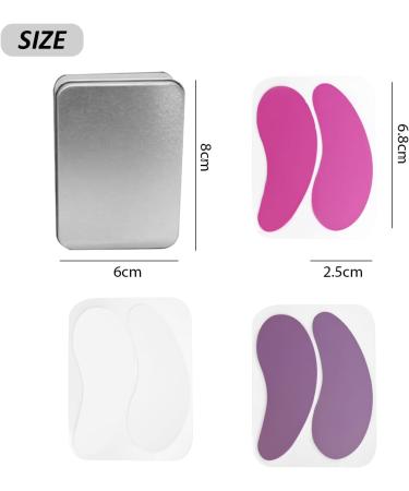 3 Pairs Silicone Eye Pads with 1 Rectangular Metal Storage Box Moisturizing Eye Pads Skin Care Eye Pads Reusable Eye Pads - Buy Online on GoSupps.com
