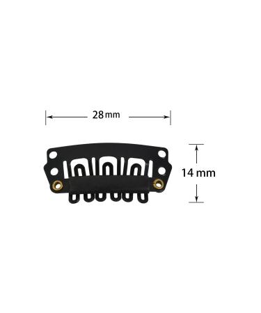 50 U-Shape Metal Snap Wig Clips - 28mm 6-Teeth Combs for Hair Extensions - Black | Durable & Secure | International Shipping - Buy Online on GoSupps.com