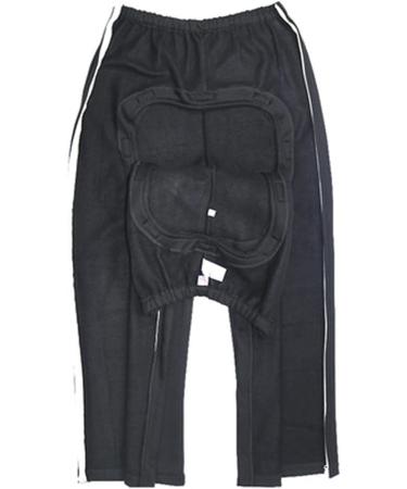 Daily Wear Patient Care Pants Incontinence Care Trousers Fleece Thickened Removable Elderly Open Crotch Pants (Color : Black Size : XL-XLarge) XL-XLarge Black