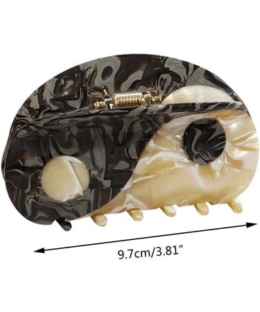 Acetate Hair Claw French Design Slip Hair Clip Semicircle Hair Barrettes Retro Ponytail Decor Fashion Hair Props Acetate 1# - Buy Online on GoSupps.com