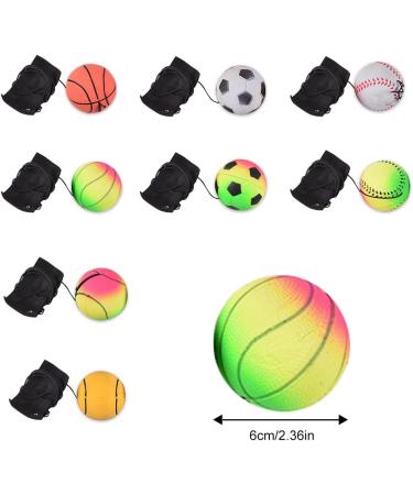 Moerae 8-Piece Jumping Ball Set - Stress Relief & Finger Exercises for Kids & Adults - 6cm Wrist Return Balls with Rubber Bands - International Shipping Available - Buy Online on GoSupps.com