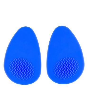 Shoe Heel Cups Silicone Foot Care Extra Soft Forefoot Cushions Adult Breathable Stand for Plantar Fasciitis and Pain Relief Blue