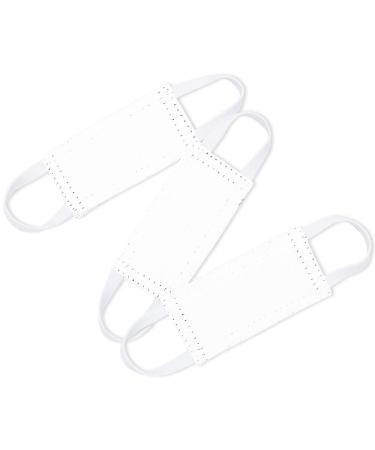 Quiet Door Closer for Baby - Nursery Door Silencers Latch Cover Strong Elastic Straps Door Covers for Universal Fits, Standard Size, Pure White, Set of 3 4x2 inches Pure White