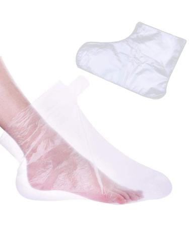 Disposable foot covers foot covers plastic socks plastic disposable boots for treating feet with warm wax (100 pieces)