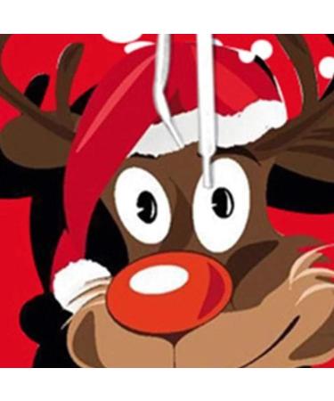 Bigfanshu Womens Dresses Fashionable Round Tie Cap Printed Christmas Pullover Blouses Red - Buy Online on GoSupps.com